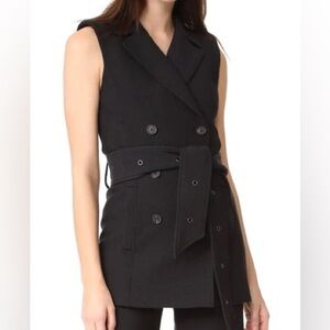 Veronica Beard Black Double-Breasted Vest